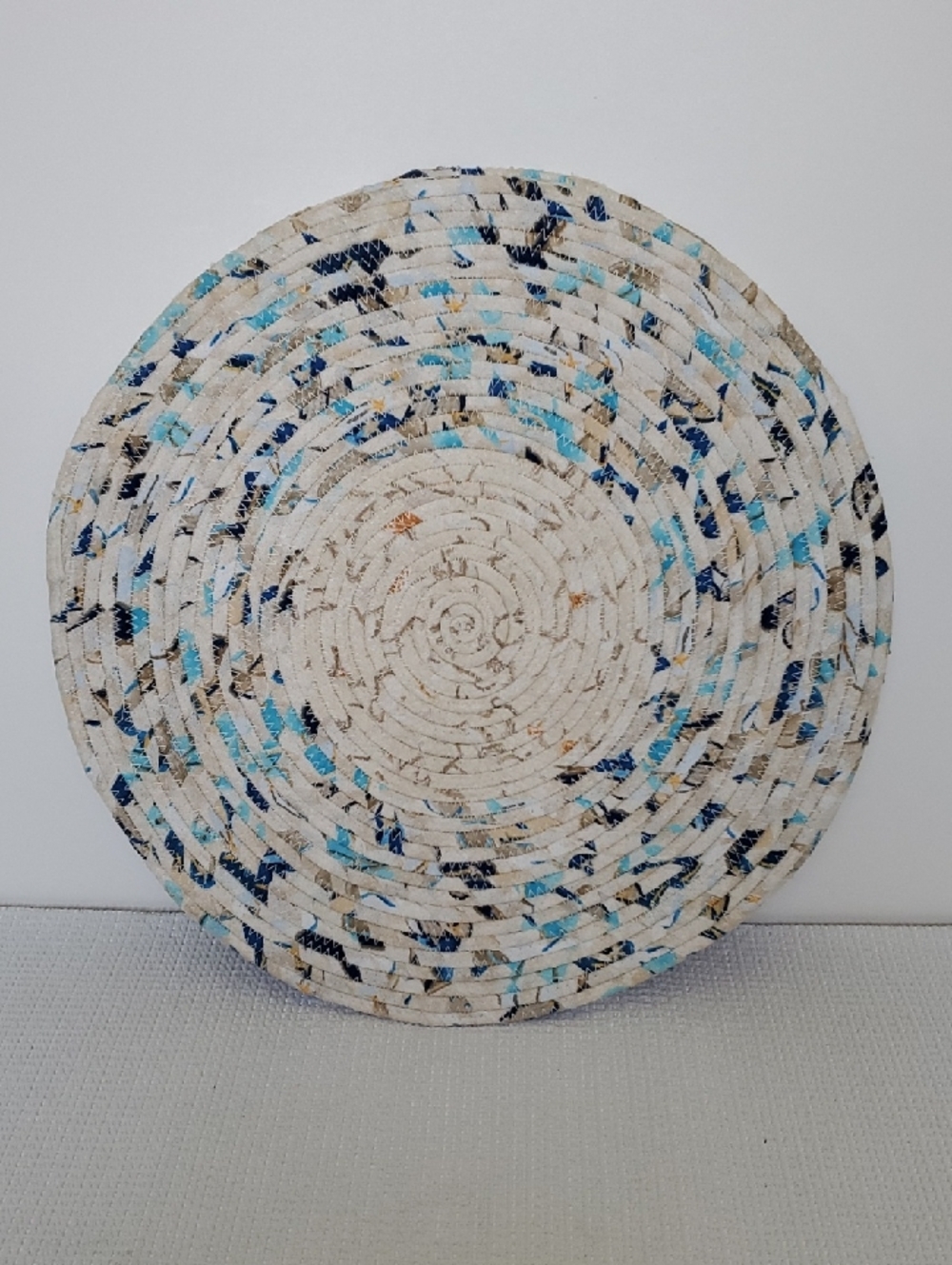 12" Round Braided Multicolor Placemats - Set of 8